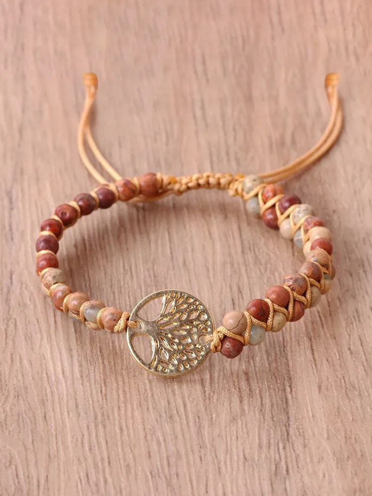 Tree of Life Pendant Woven Bracelet