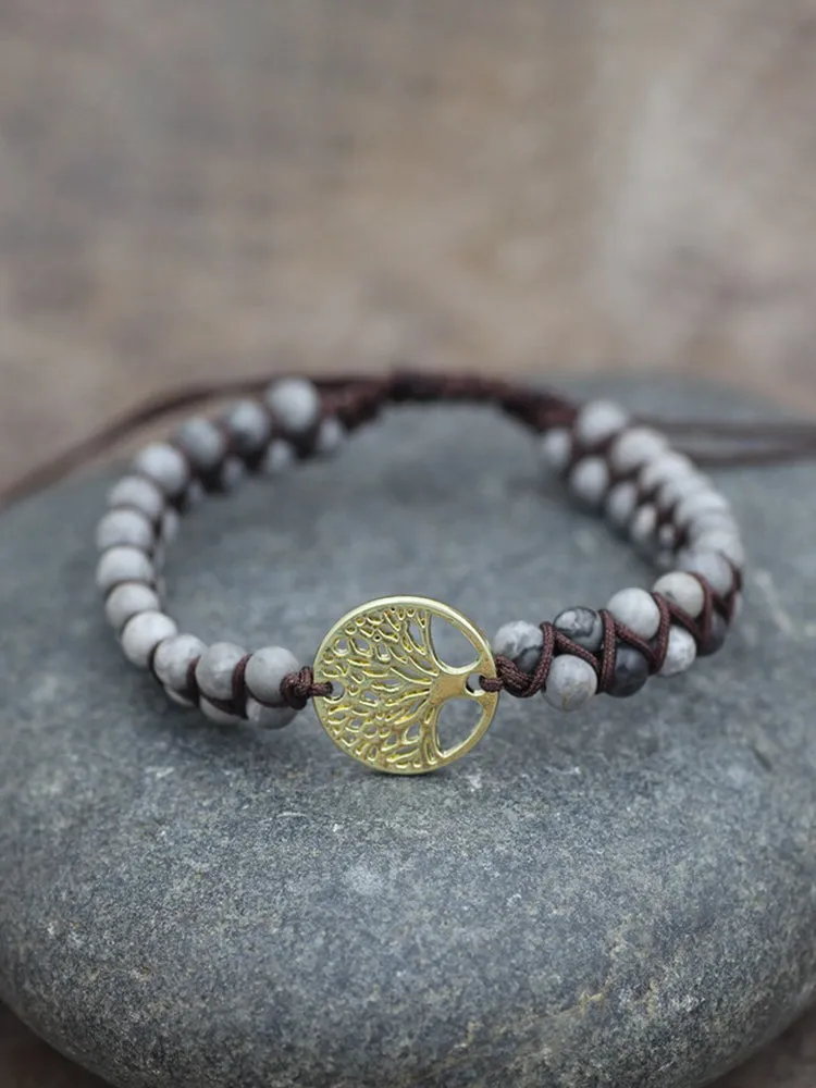 Tree of Life Pendant Woven Bracelet