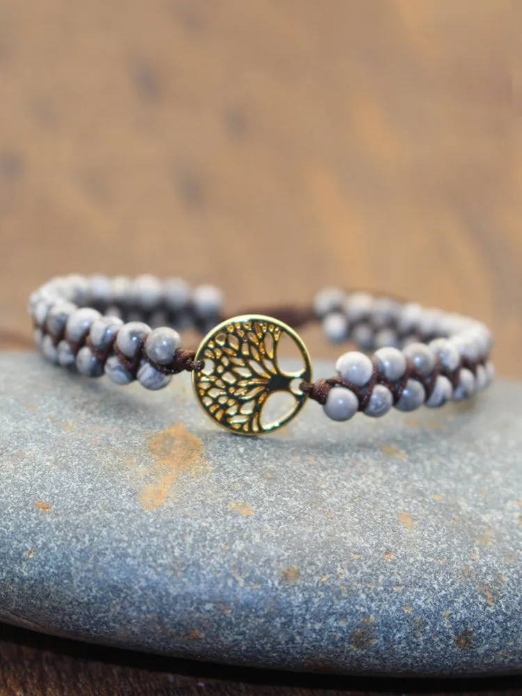 Tree of Life Pendant Woven Bracelet