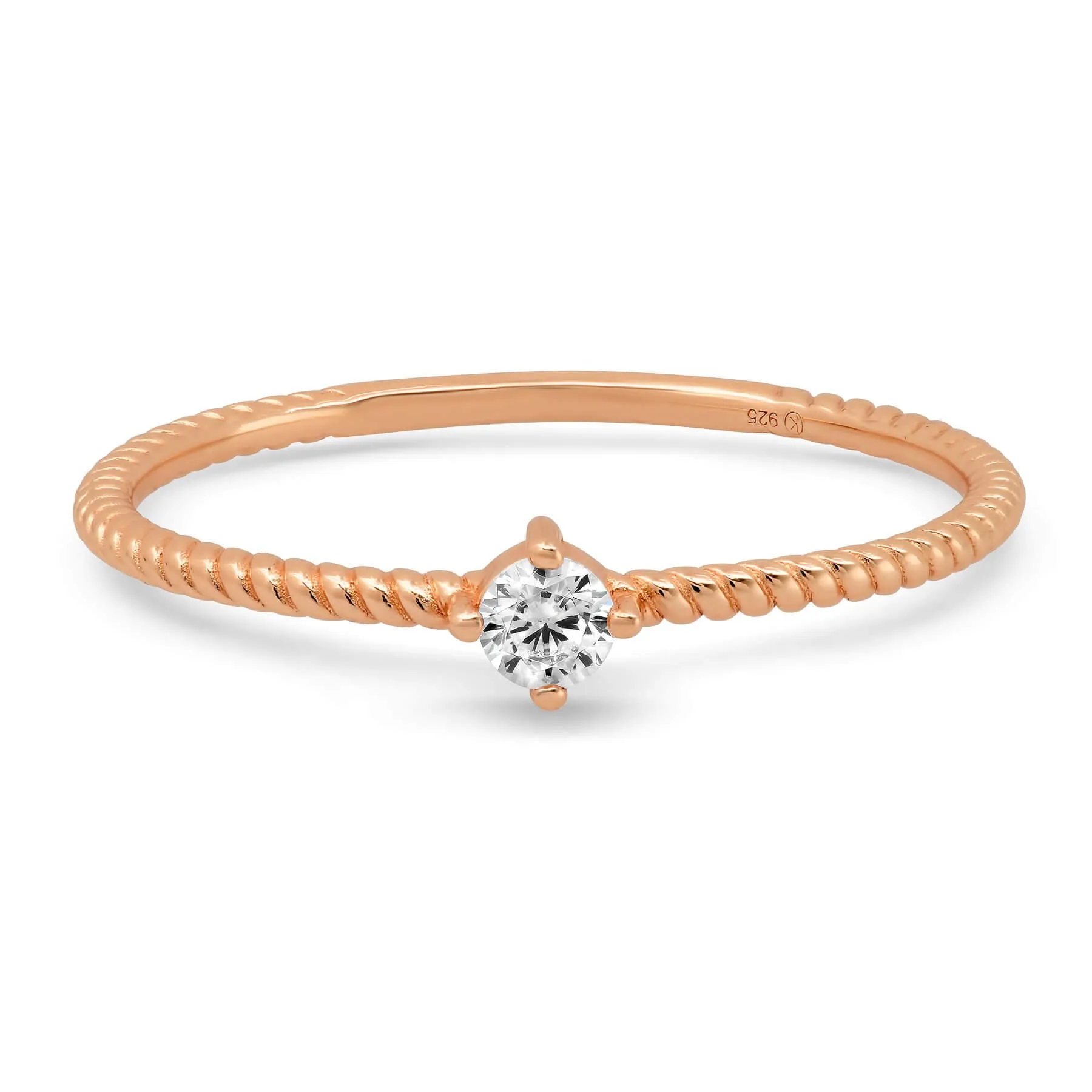 TWIST RING, ROSE GOLD