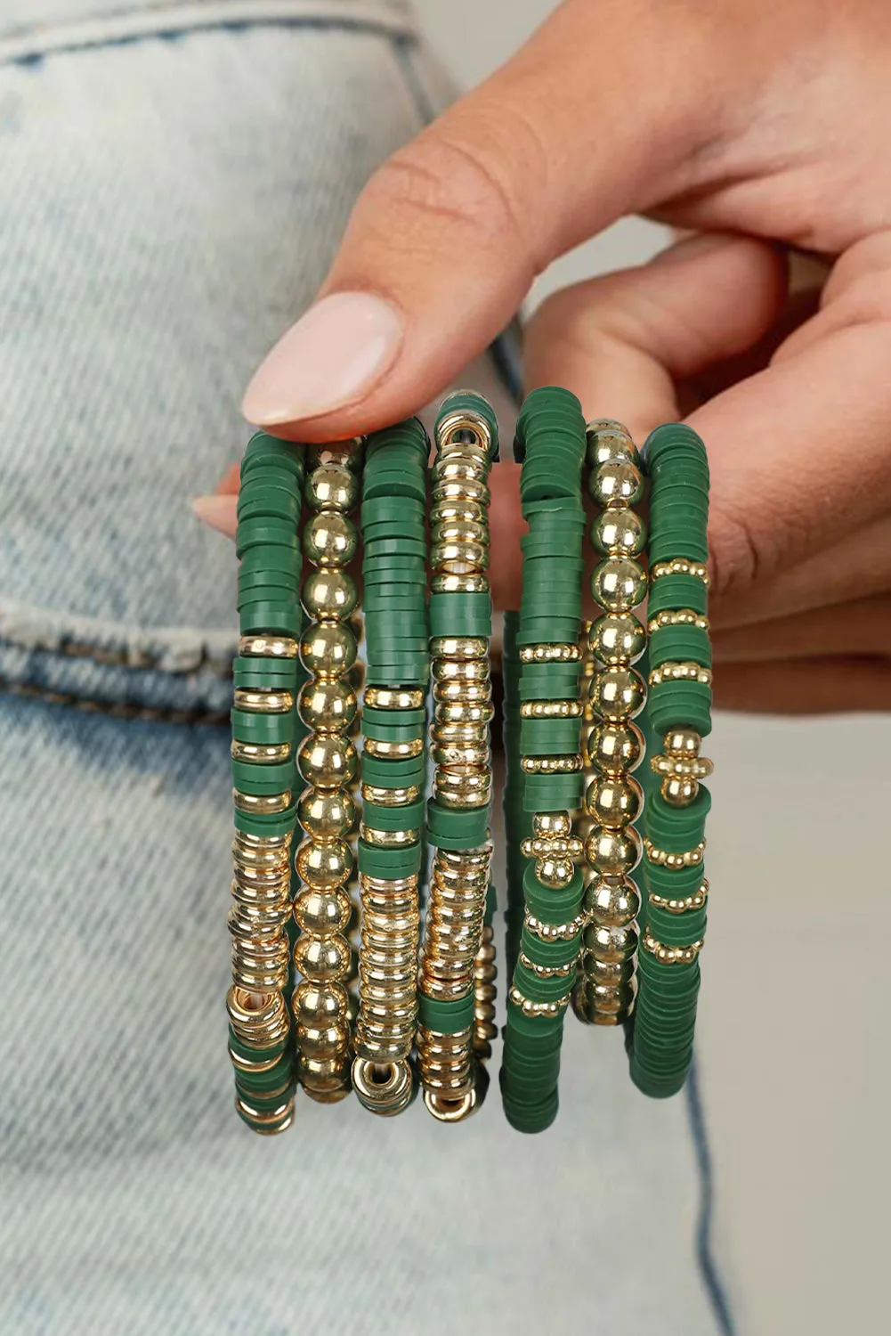 Vineyard Green St Patrick's Multi Layered Beaded Bracelet Set