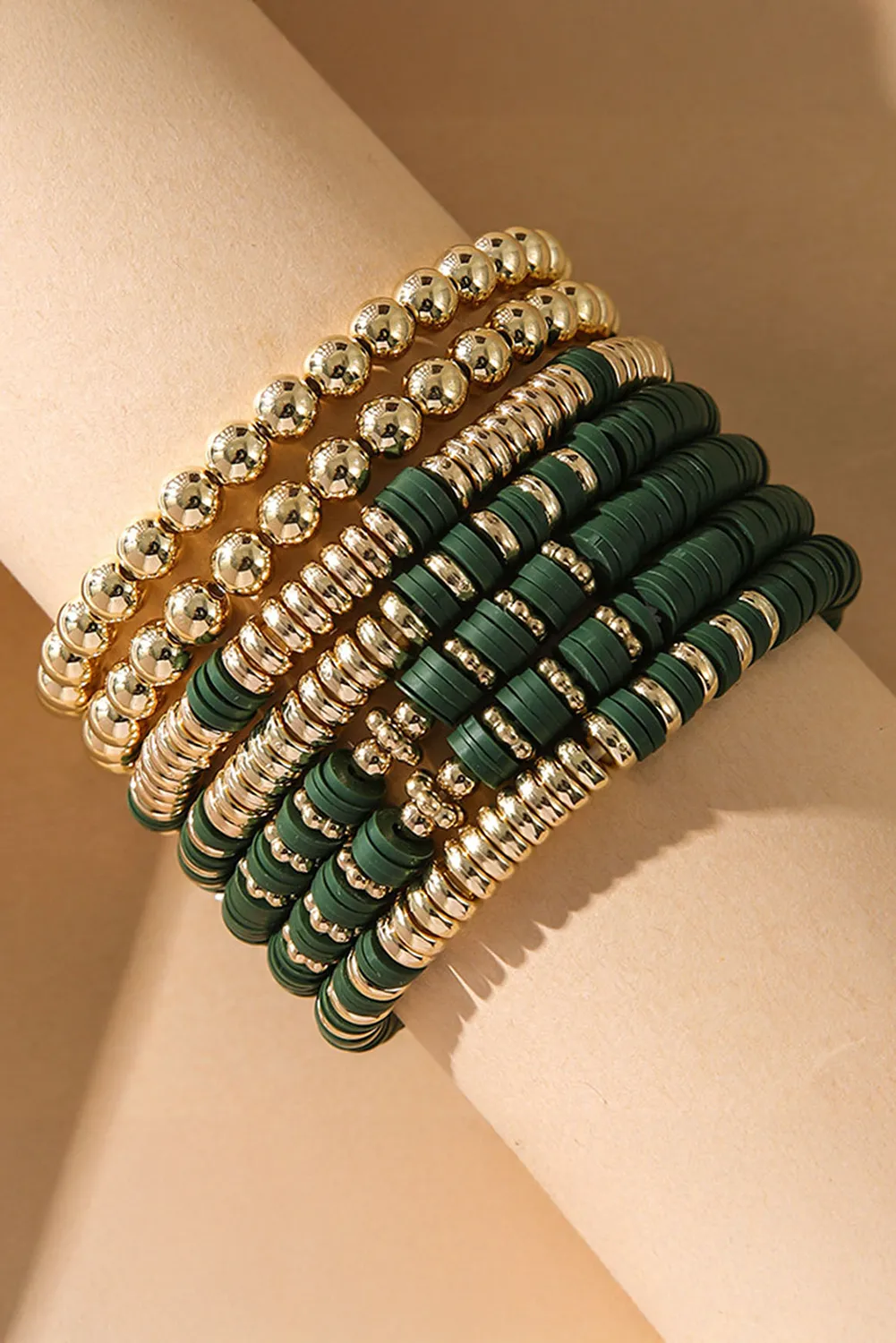 Vineyard Green St Patrick's Multi Layered Beaded Bracelet Set