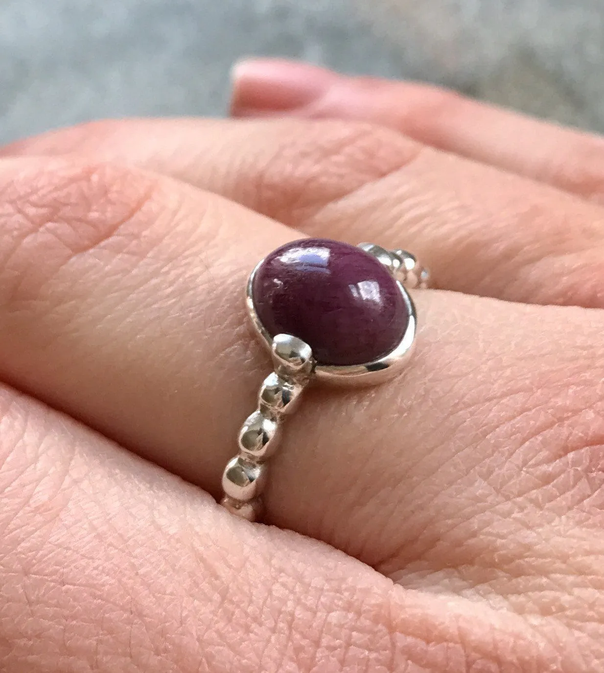 Vintage Ruby Ring - Genuine Ruby Ring - July Birthstone Ring