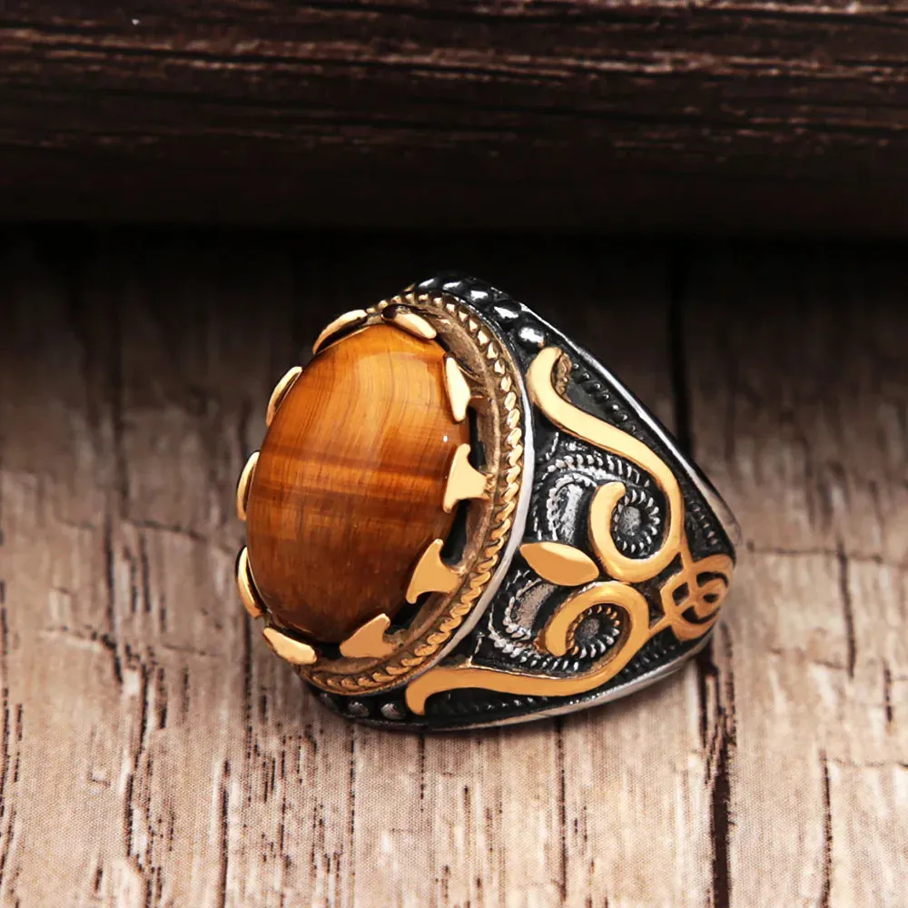 Vintage Style Tiger Eye Ring