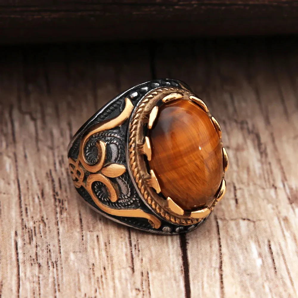 Vintage Style Tiger Eye Ring