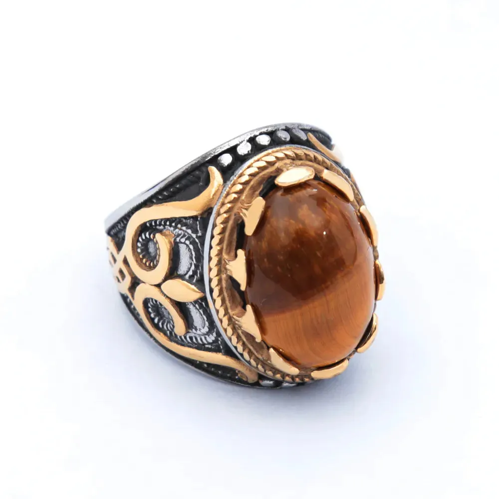 Vintage Style Tiger Eye Ring