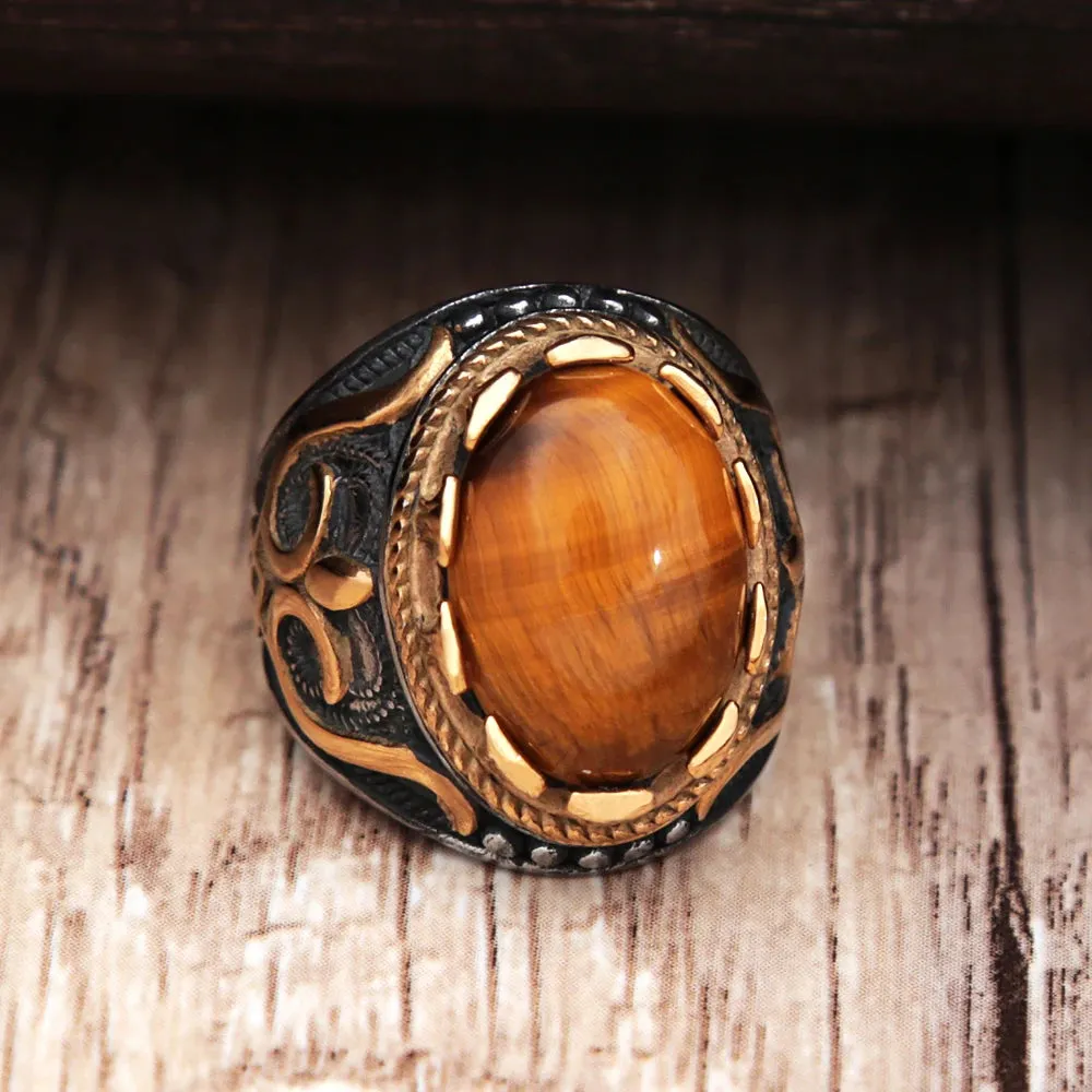 Vintage Style Tiger Eye Ring