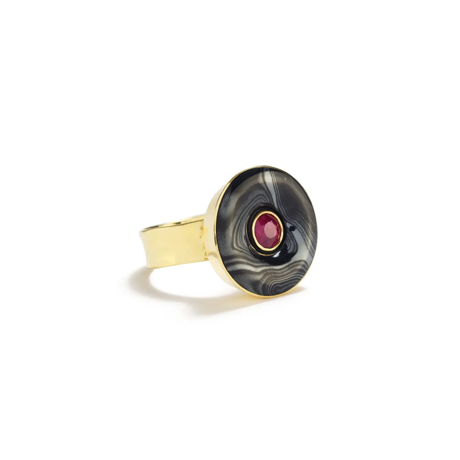 Whirlpool Ring with Ruby