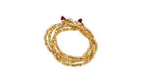 Yellow Gold Nugget Wrap Bracelet